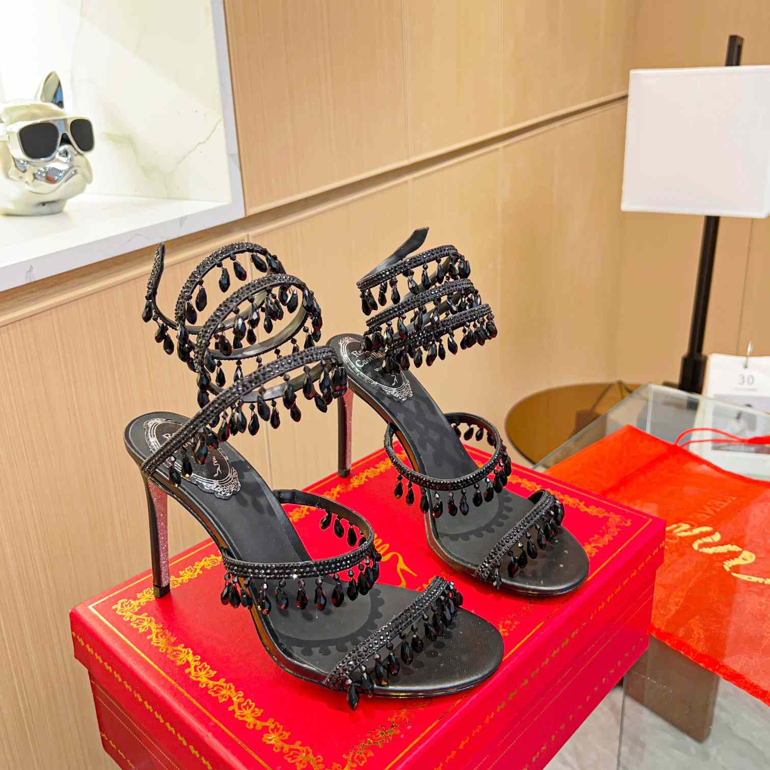 Rene Caovilla Chandelier crystal-embellished sandals  XZ809  (50% Off Sale) - DopestKickz