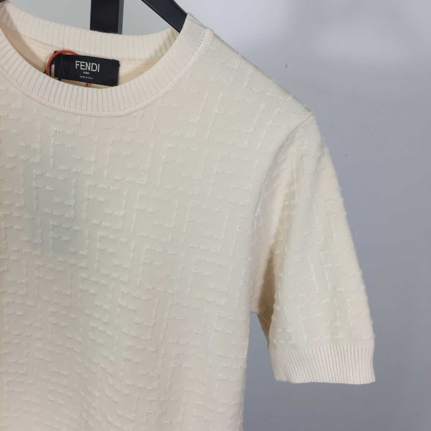 Fendi Beige Cotton FF Selleria Pullover - DopestKickz