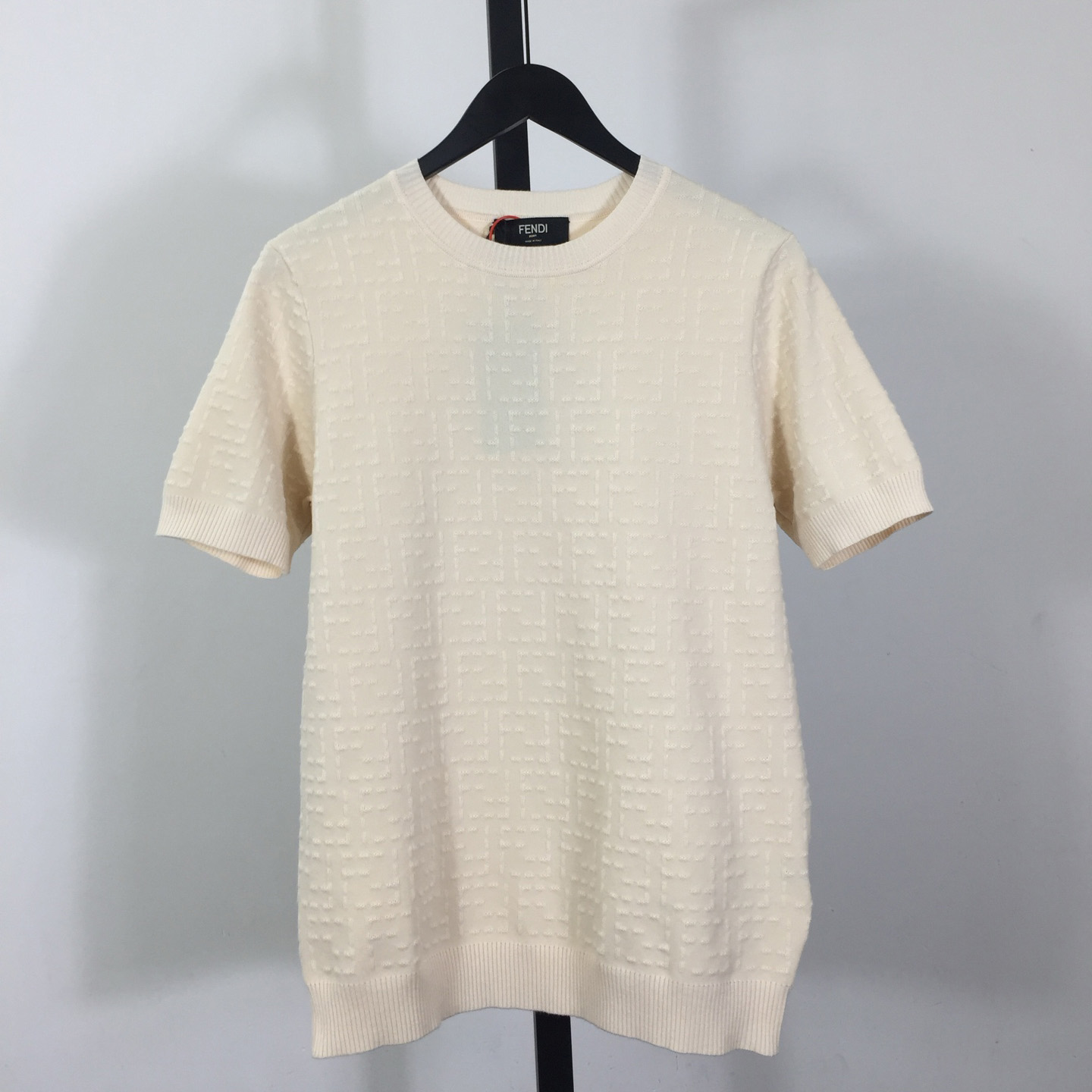 Fendi Beige Cotton FF Selleria Pullover - DopestKickz