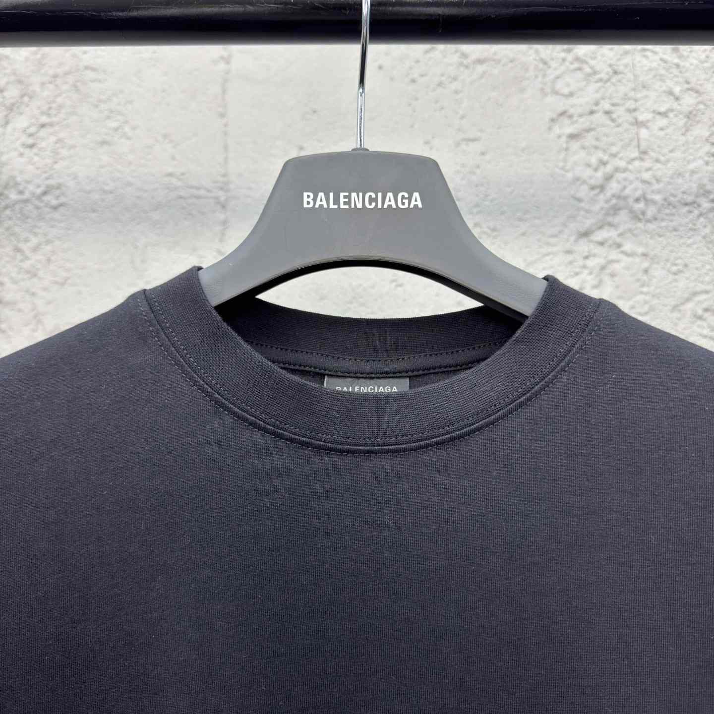 Balenciaga Security Tape Logo T-Shirt Oversized In Black - DopestKickz