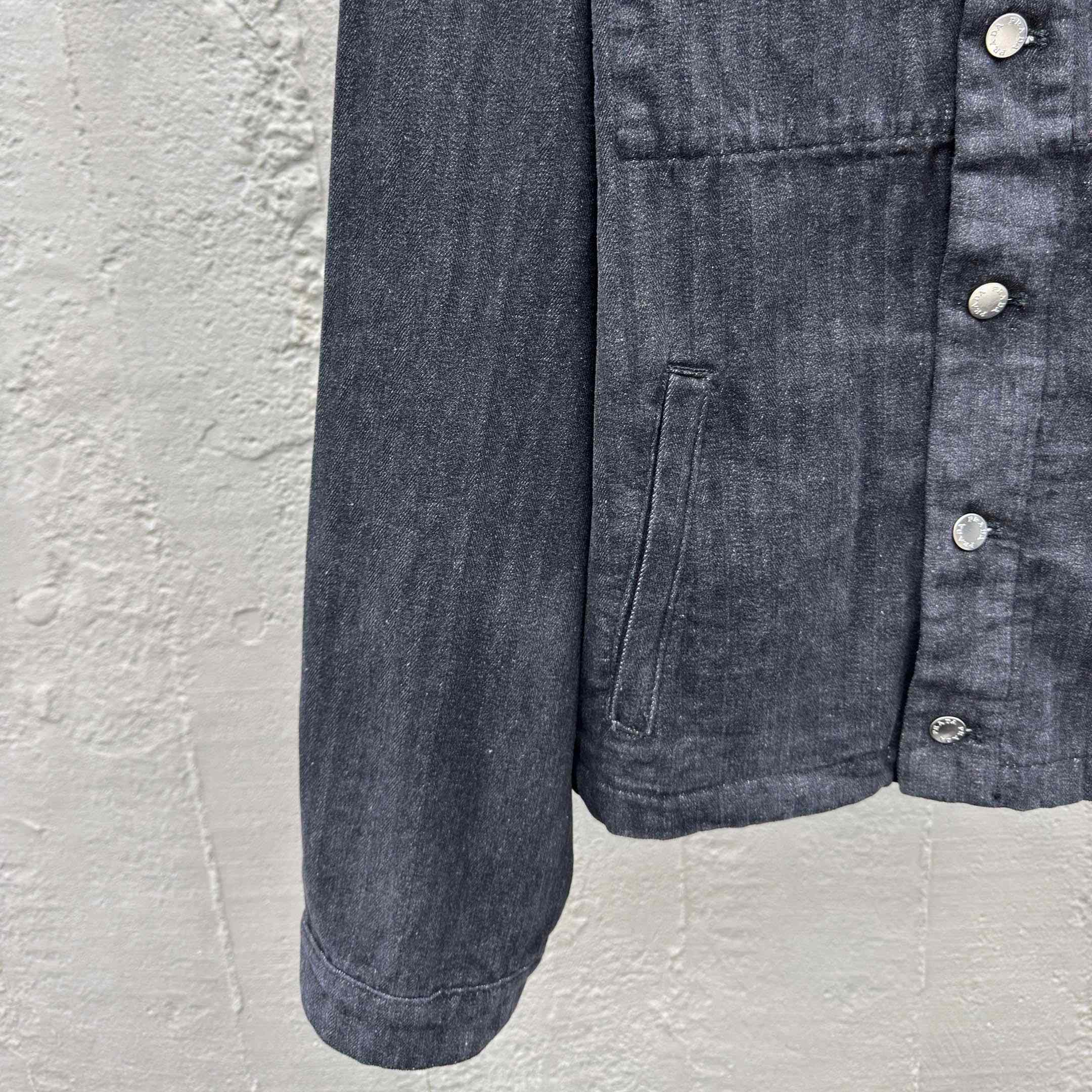 Prada Chevron Denim Blouson Jacket - DopestKickz