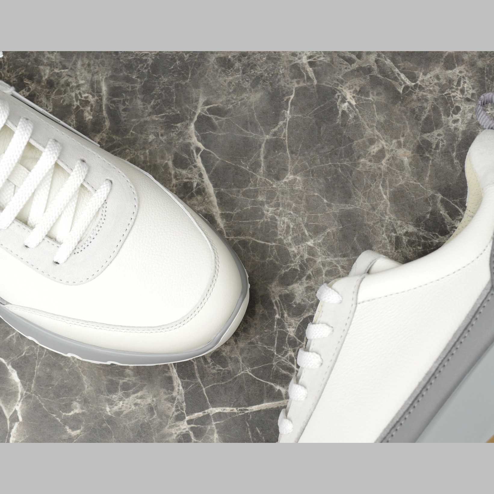 Brunello Cucinelli Washed Suede And Semi-polished Calfskin Runners  - DopestKickz