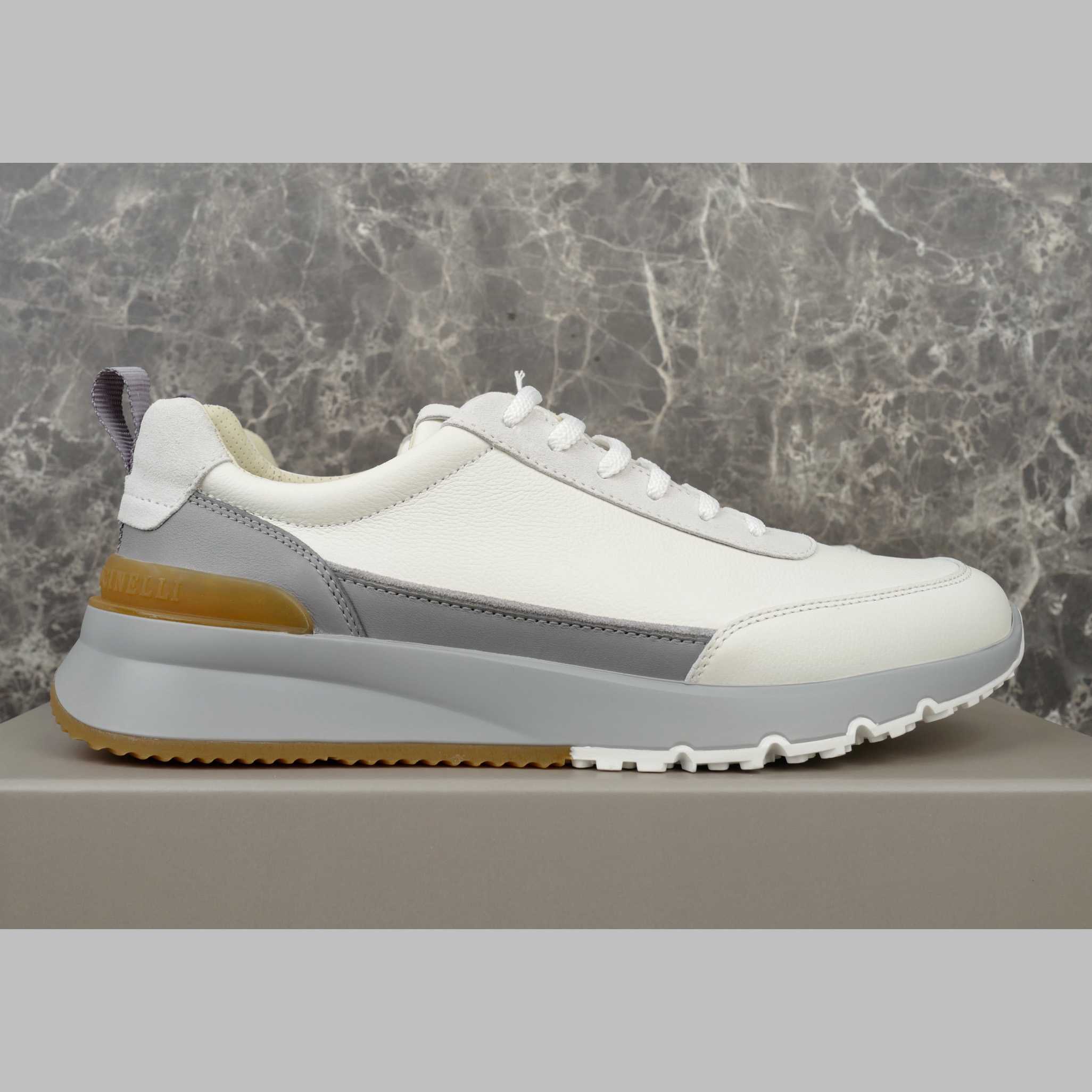 Brunello Cucinelli Washed Suede And Semi-polished Calfskin Runners  - DopestKickz