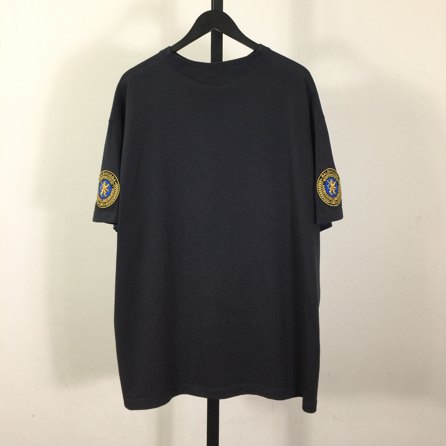 Balenciaga Uniform Merch Oversized T-Shirt In Faded Black dry Fleece - DopestKickz