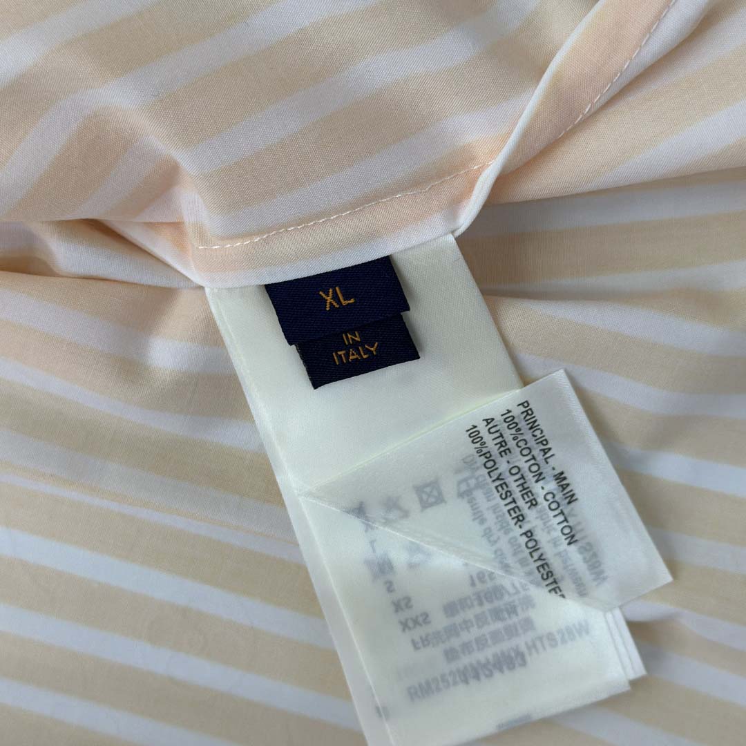 Louis Vuitton Monogram Striped Patchwork Short-Sleeved Shirt   1AHVWT - DopestKickz