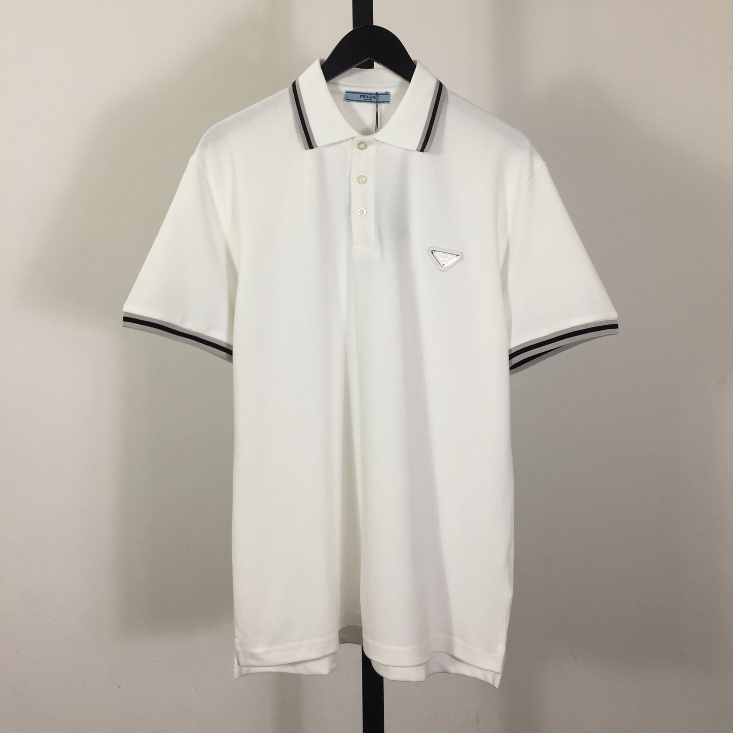 Prada Logo Cotton Polo Shirt - DopestKickz