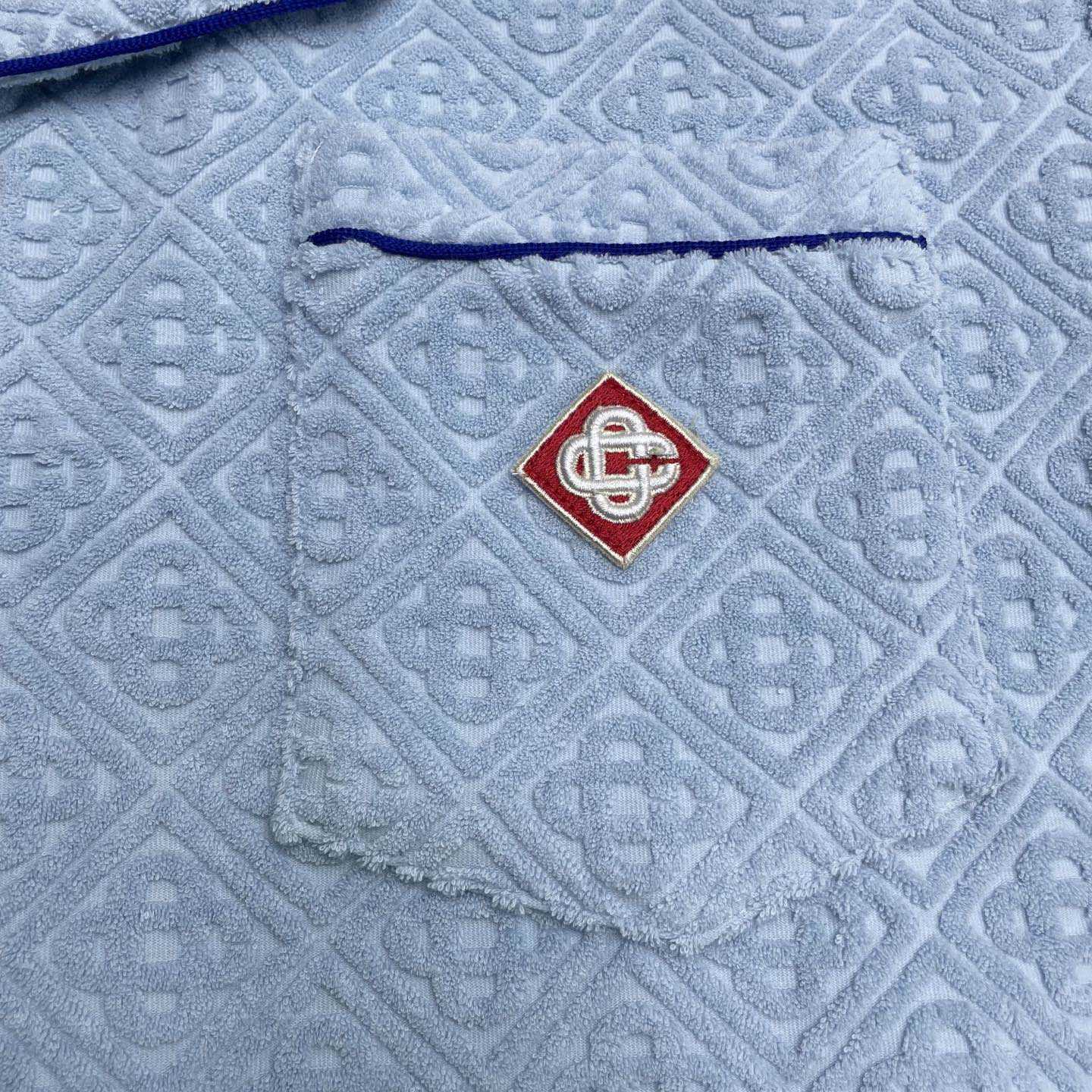 Casablanca Monogram Jacquard Towelling Short Sleeve Shirt   c1026 - DopestKickz
