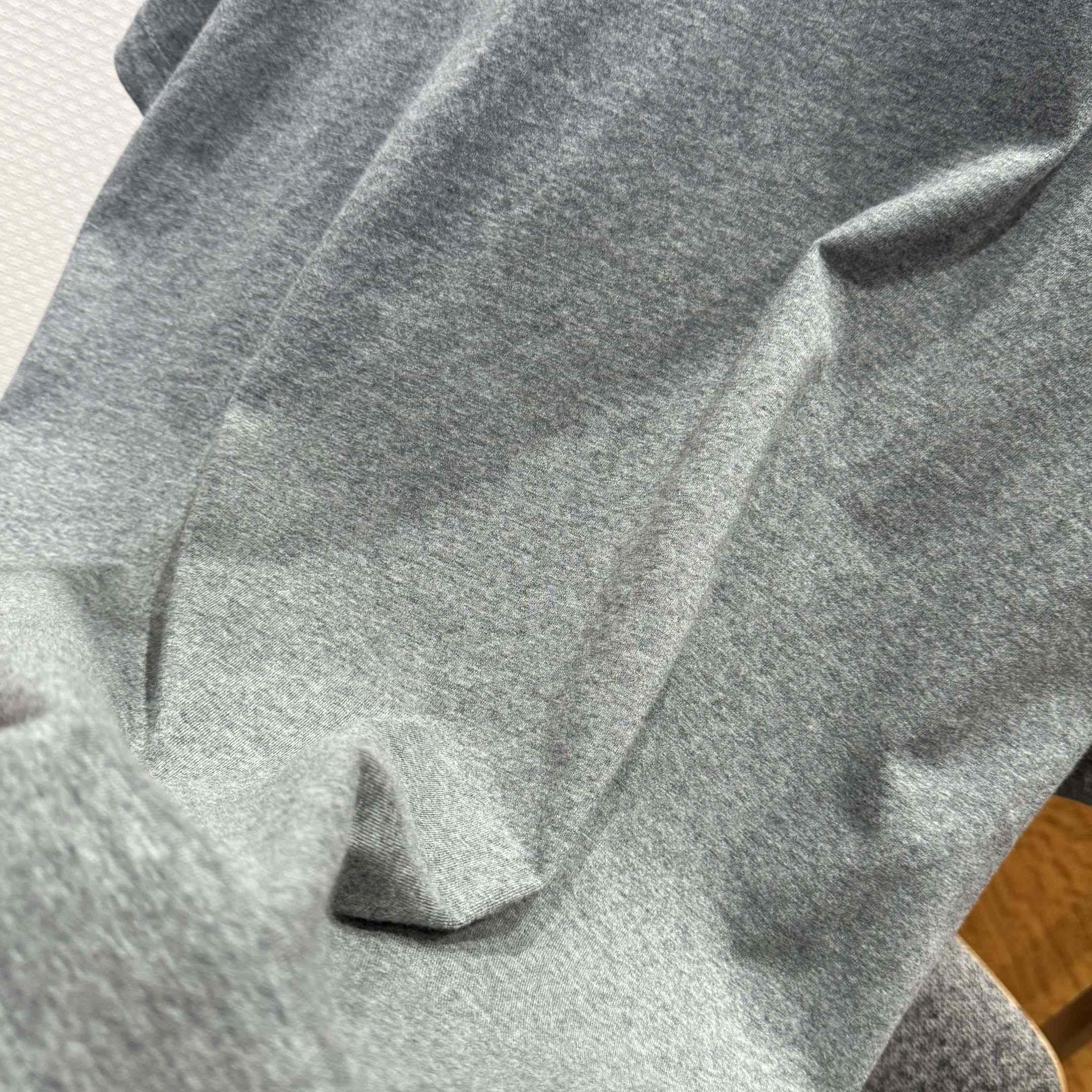 Balenciaga Luxury Script Oversized T-Shirt In Dark Heather Grey And Blue Dry Jersey - DopestKickz