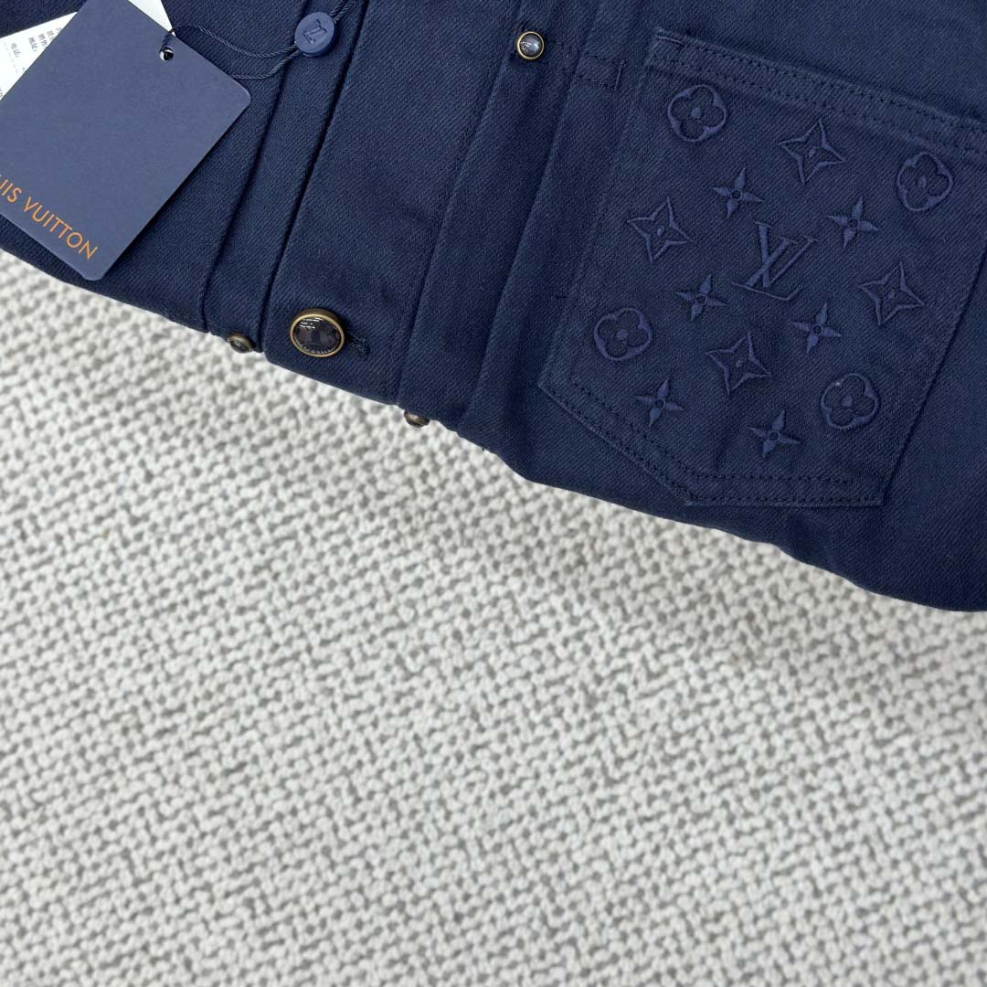 Louis Vuitton Garment-Dyed Denim Type II Trucker Jacket   1AHUY5 - DopestKickz