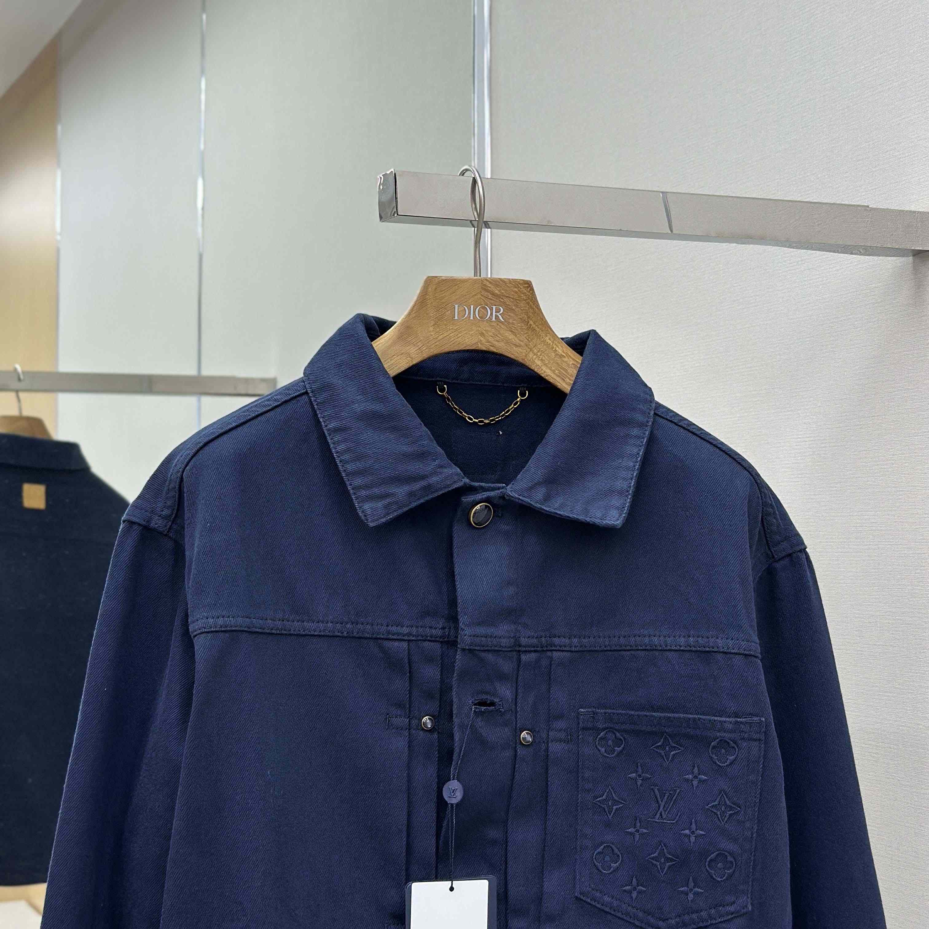 Louis Vuitton Garment-Dyed Denim Type II Trucker Jacket   1AHUY5 - DopestKickz