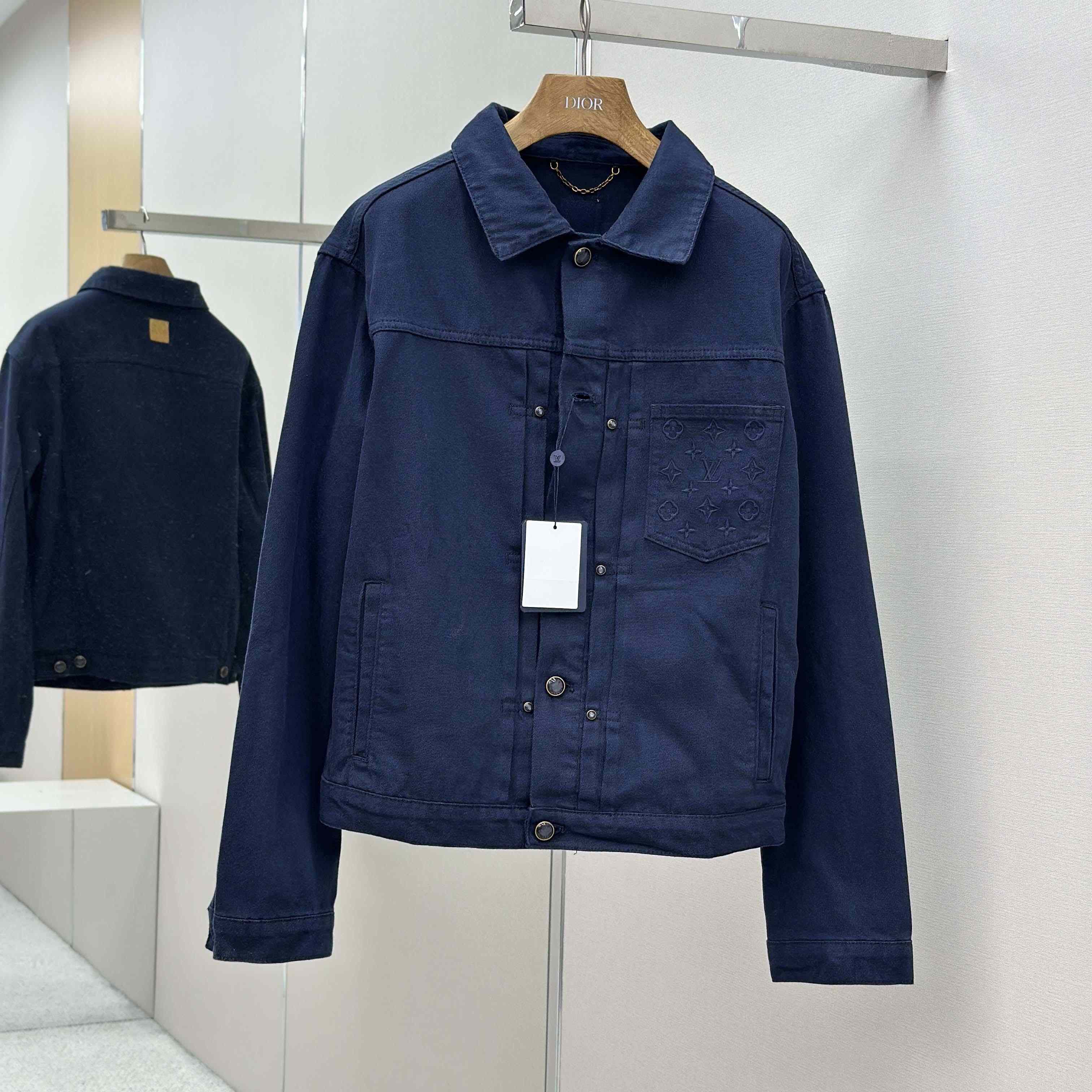 Louis Vuitton Garment-Dyed Denim Type II Trucker Jacket   1AHUY5 - DopestKickz