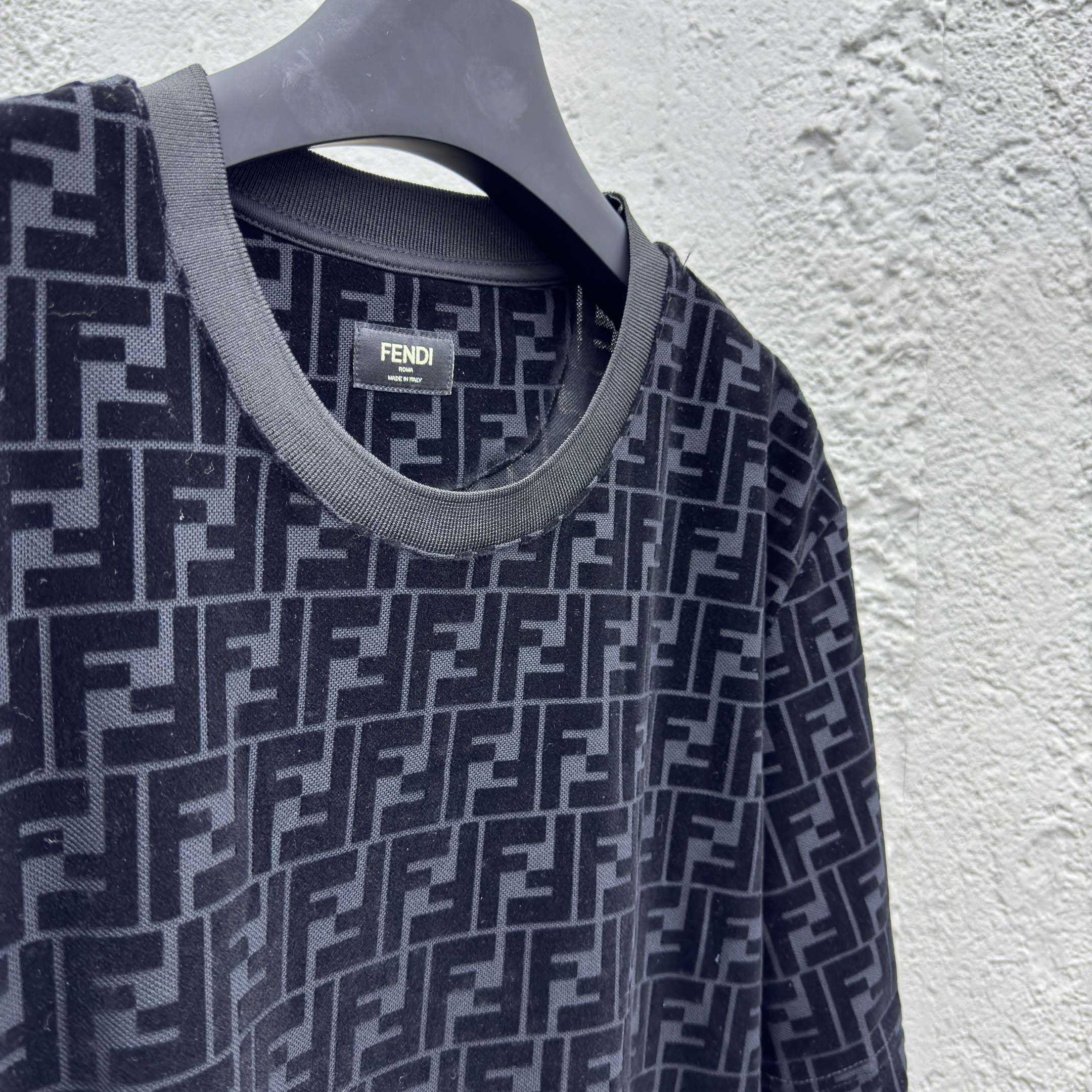 Fendi T-shirt In Black Piqué - DopestKickz