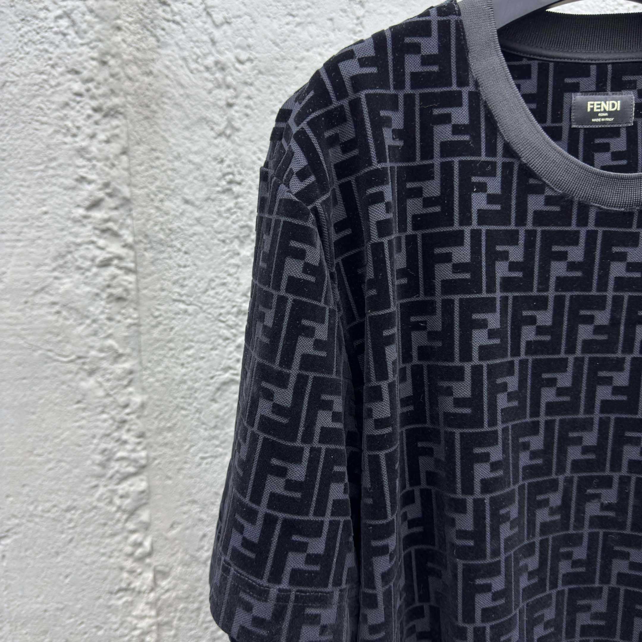 Fendi T-shirt In Black Piqué - DopestKickz