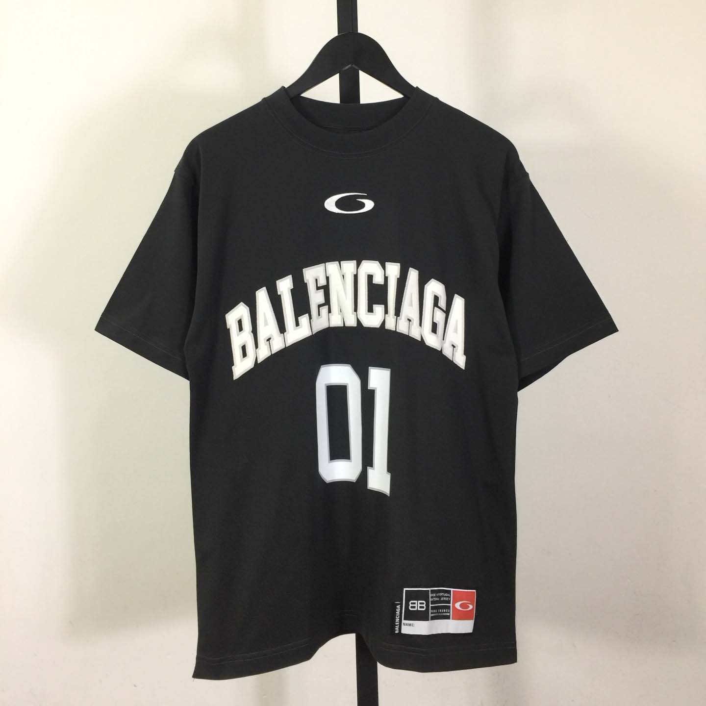 Balenciaga Basketball Series - Oversized T-Shirt in washed black vintage jersey - DopestKickz