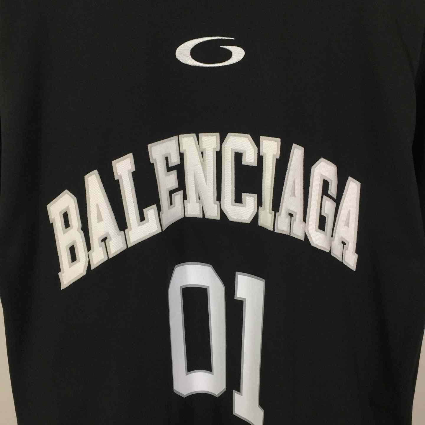Balenciaga Basketball Series - Oversized T-Shirt in washed black vintage jersey - DopestKickz