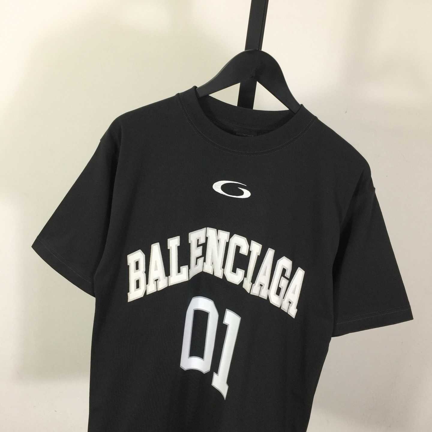 Balenciaga Basketball Series - Oversized T-Shirt in washed black vintage jersey - DopestKickz