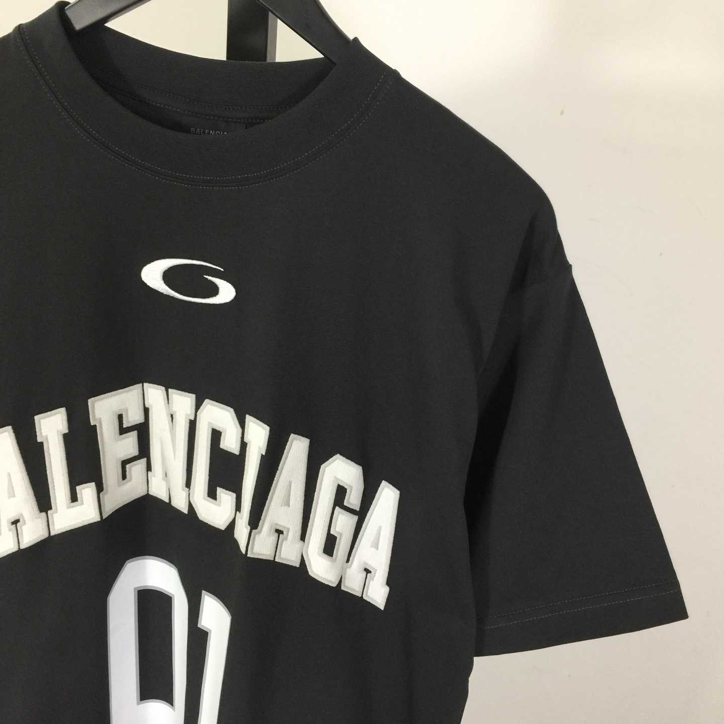 Balenciaga Basketball Series - Oversized T-Shirt in washed black vintage jersey - DopestKickz