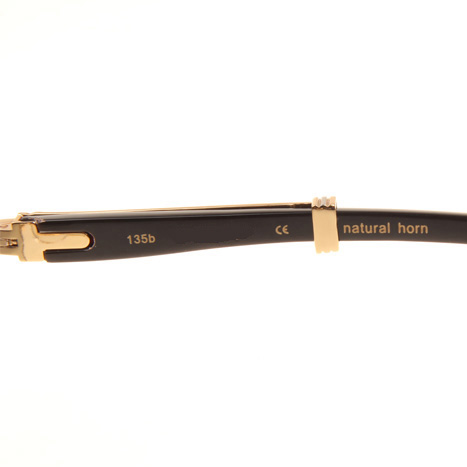 Cartier CT1990-0692 Black Buffalo Sunglasses In Gold Grey - DopestKickz