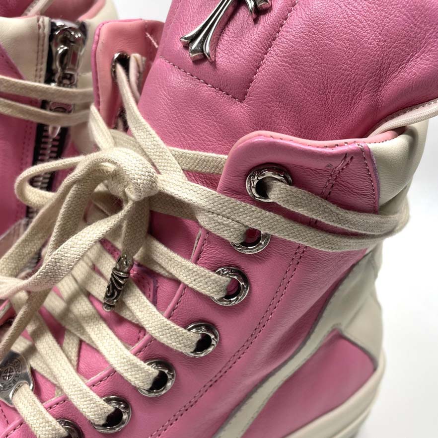 Chrome Hearts x Rick Owens Geobasket High 'Pink' - DopestKickz