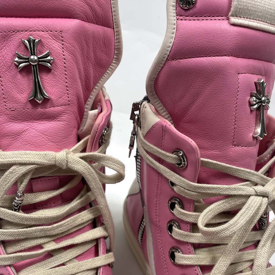 Chrome Hearts x Rick Owens Geobasket High 'Pink' - DopestKickz