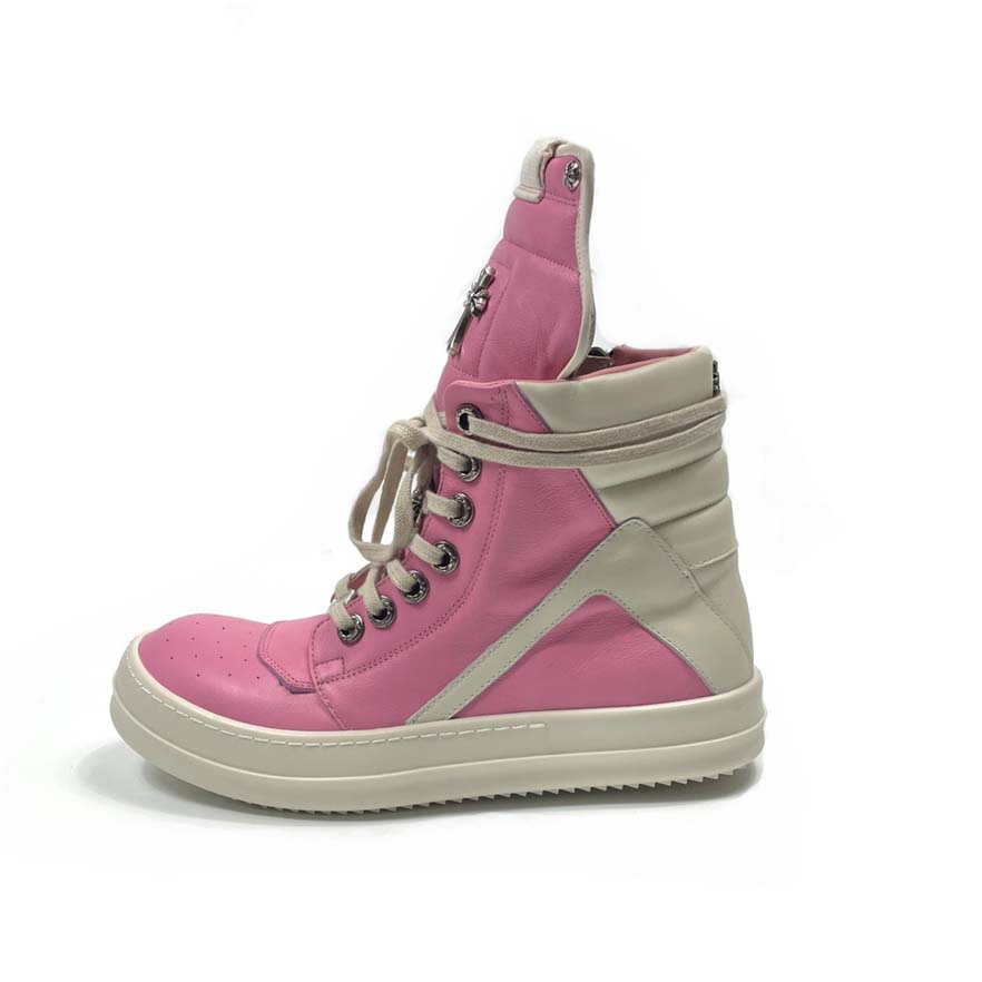 Chrome Hearts x Rick Owens Geobasket High 'Pink' - DopestKickz