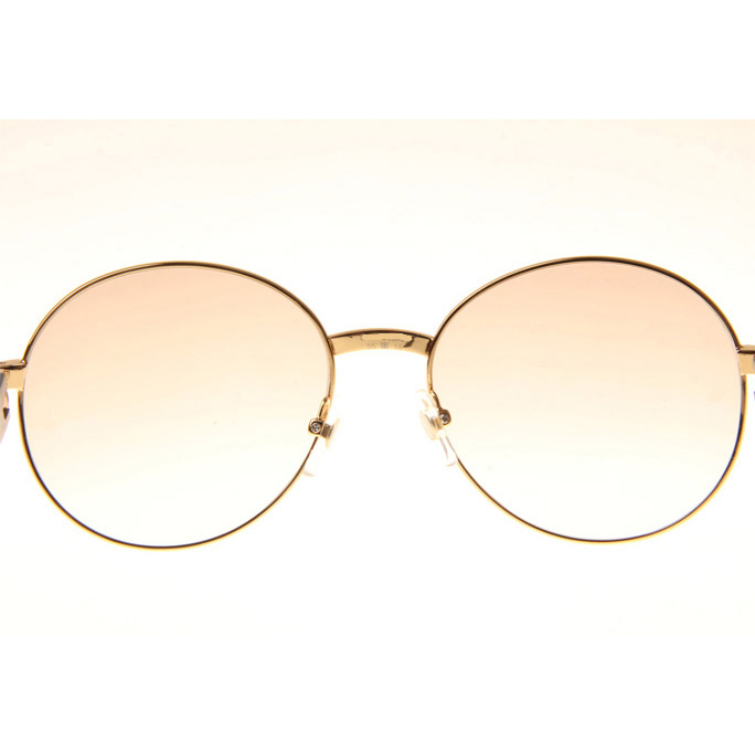 Cartier CT1990-0692 Black Buffalo Sunglasses In Gold Brown - DopestKickz