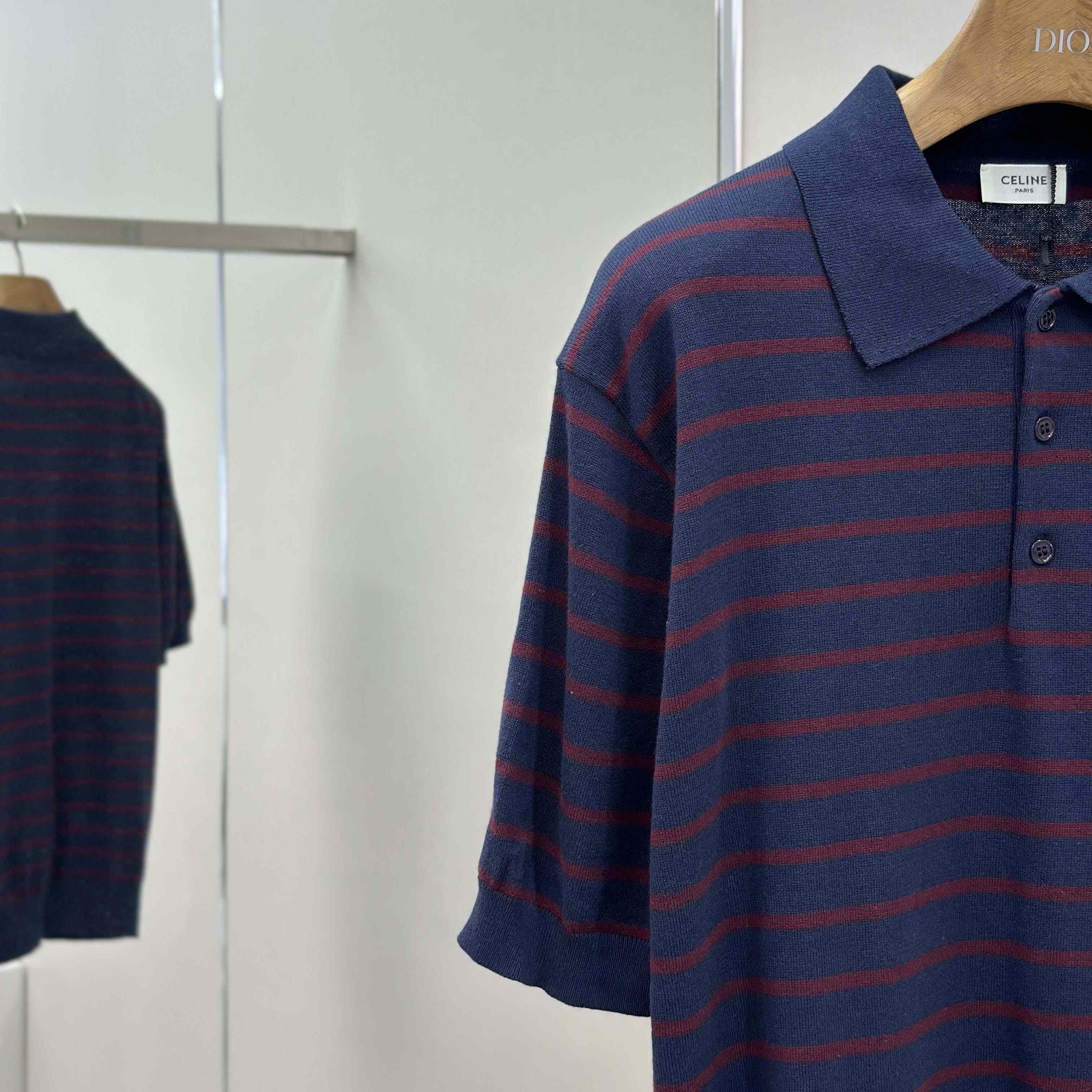 Celine Short-sleeved Polo Sweater In Fine Cotton - DopestKickz