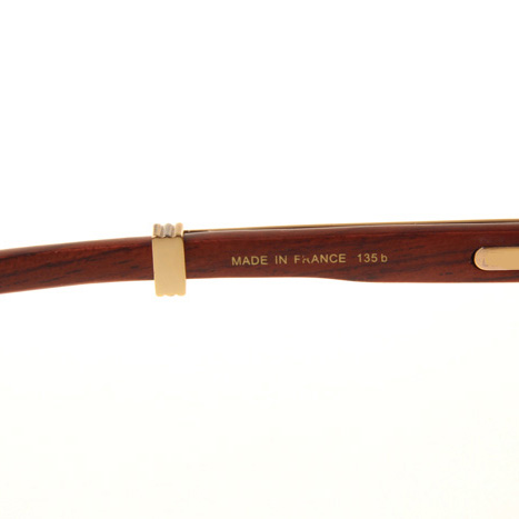 Cartier CT_1116679 Diamond Wood Sunglasses In Gold Brown - DopestKickz