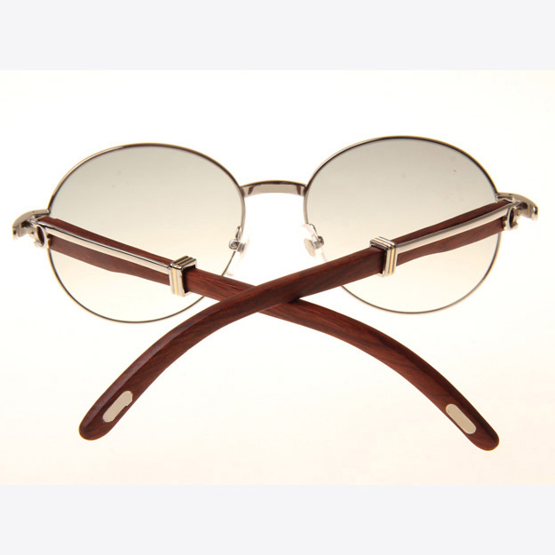 Cartier CT 1990-0692 Wood Sunglasses In Silver Grey - DopestKickz