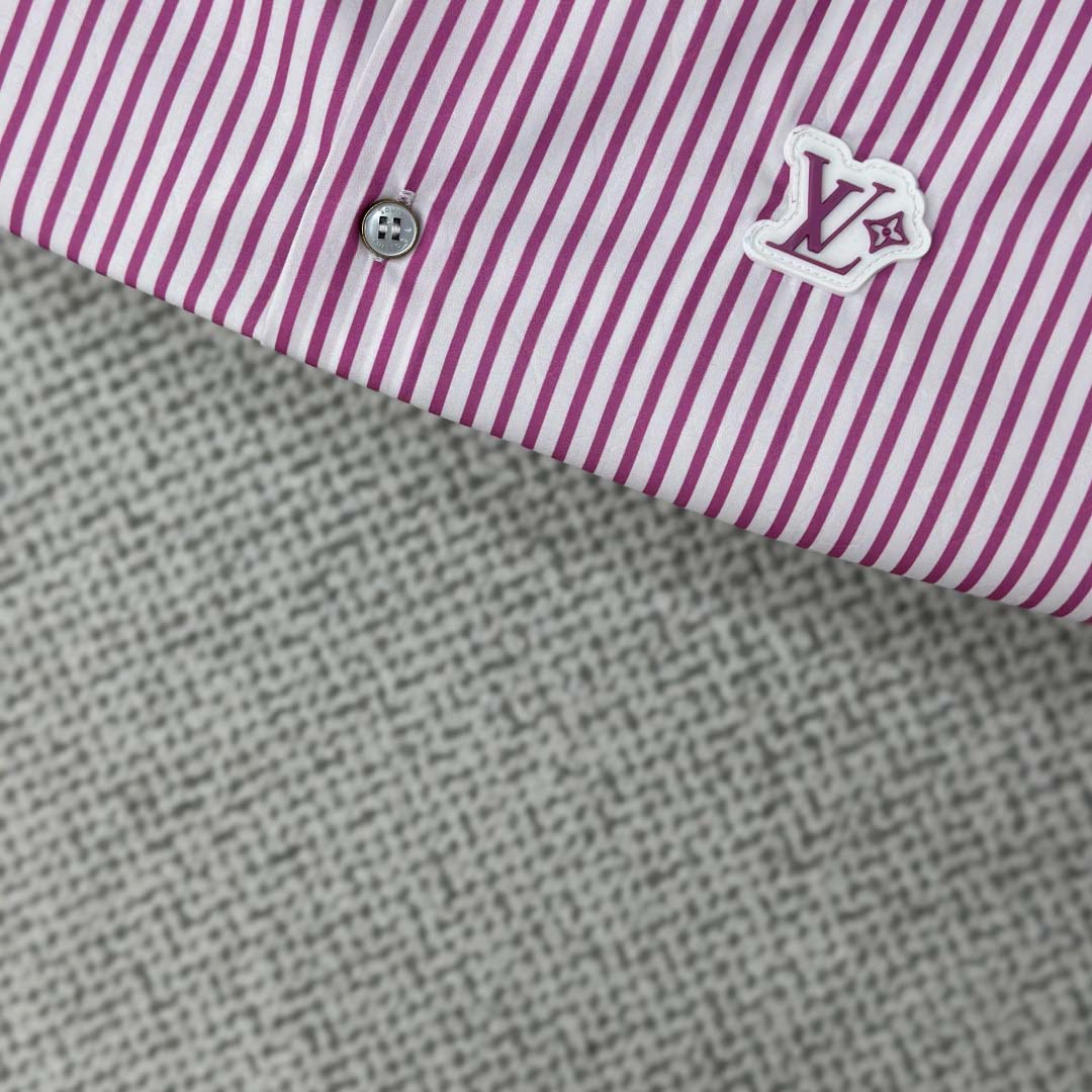 Louis Vuitton Monogram Striped Short-Sleeved Shirt   1AHVX7 - DopestKickz