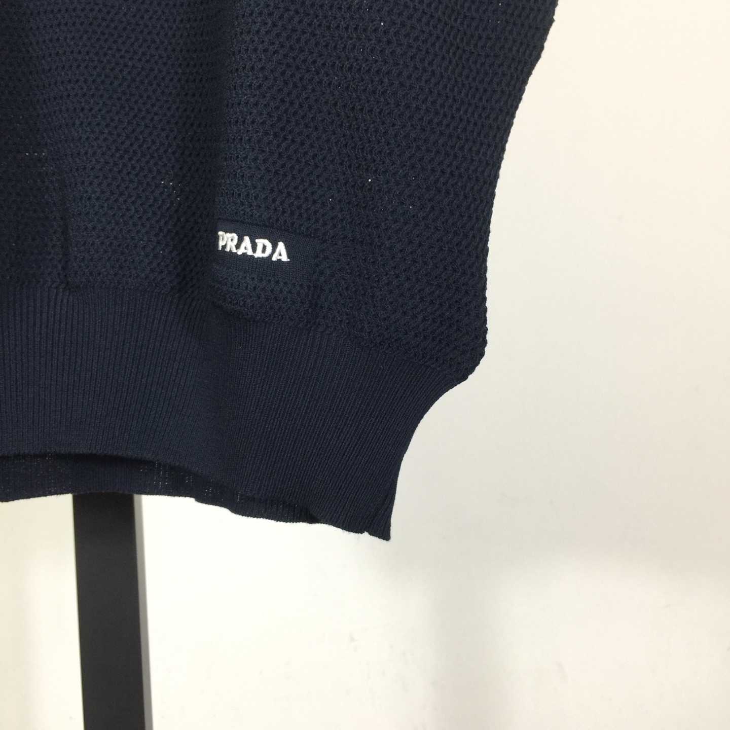 Prada Blue T-Shirt In Silk And Cotton - DopestKickz