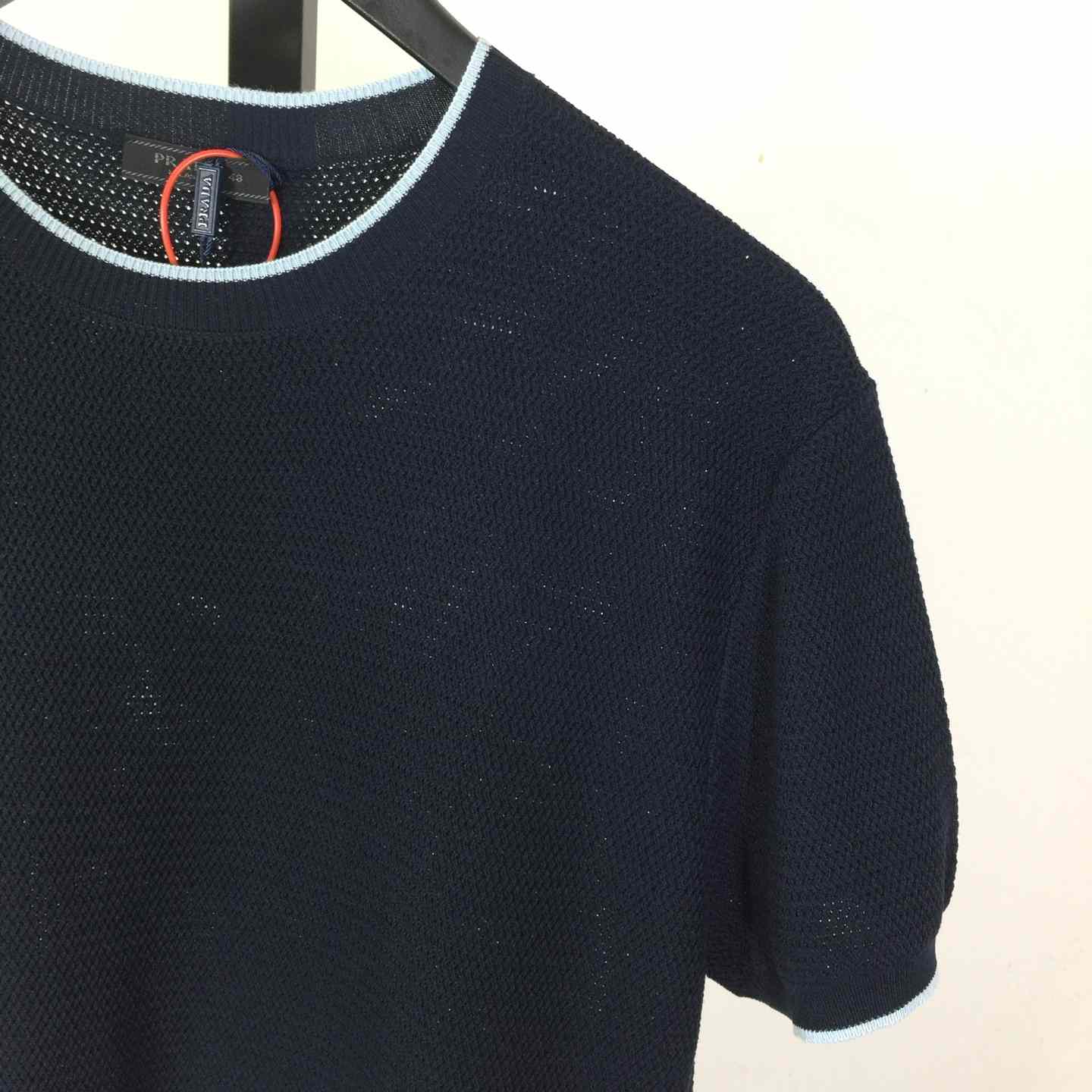 Prada Blue T-Shirt In Silk And Cotton - DopestKickz