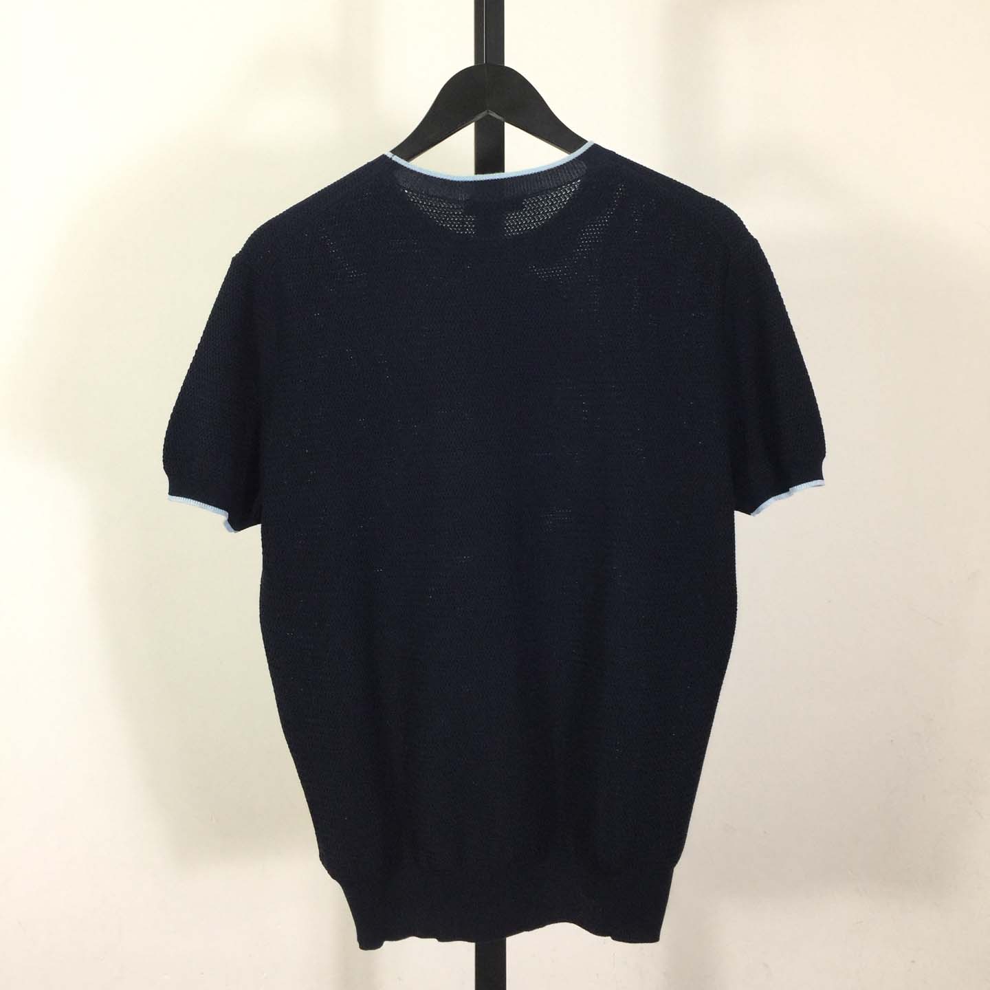 Prada Blue T-Shirt In Silk And Cotton - DopestKickz