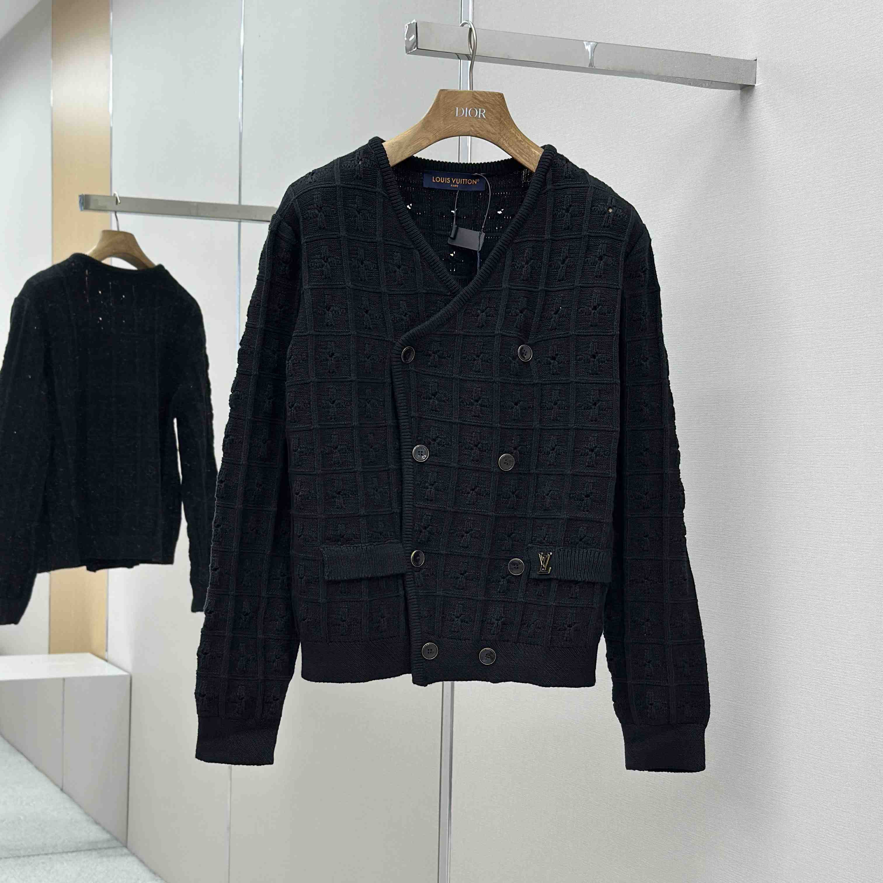 Louis Vuitton Double-Breasted Knit Jacket   1AHVNM - DopestKickz