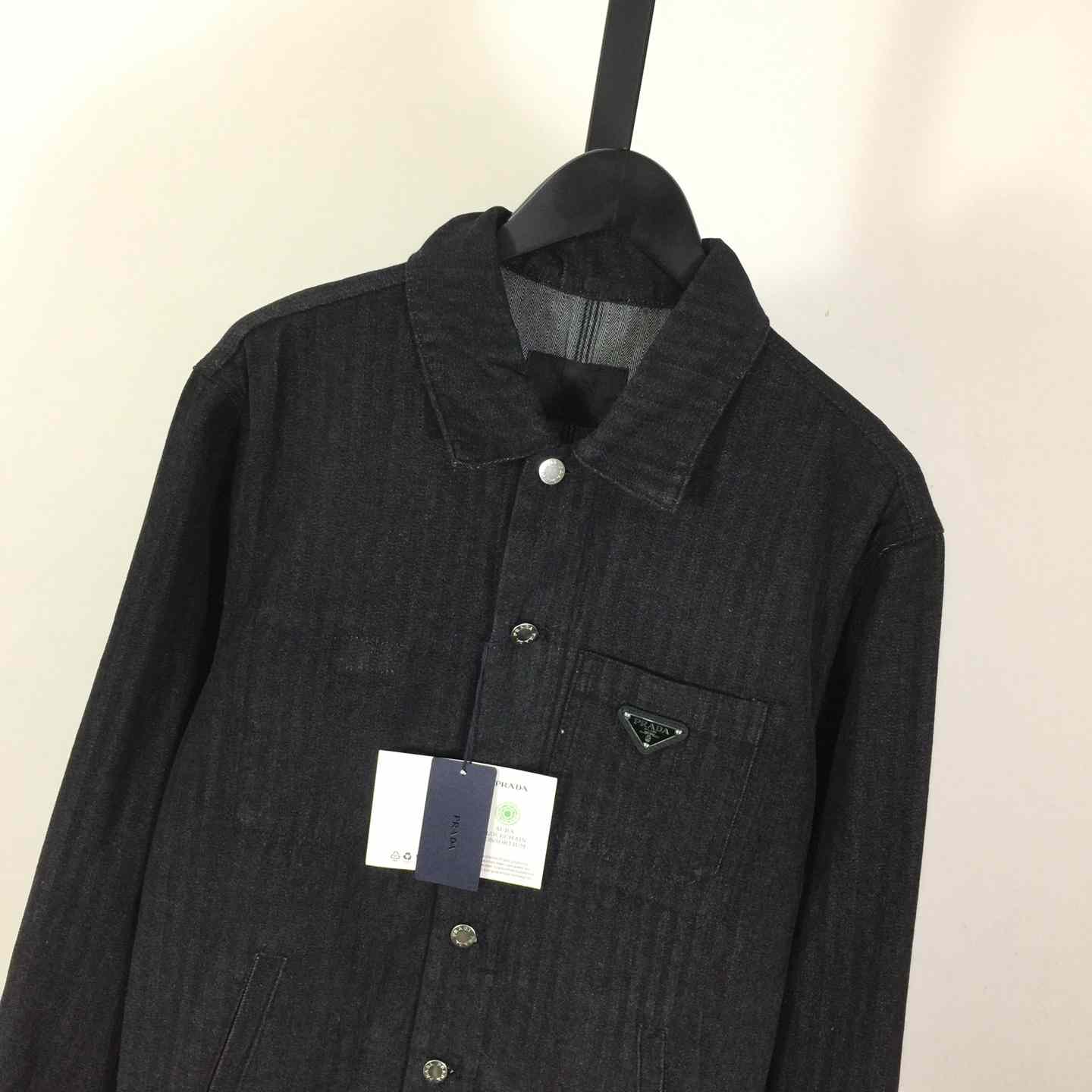 Prada Chevron Denim Blouson Jacket - DopestKickz