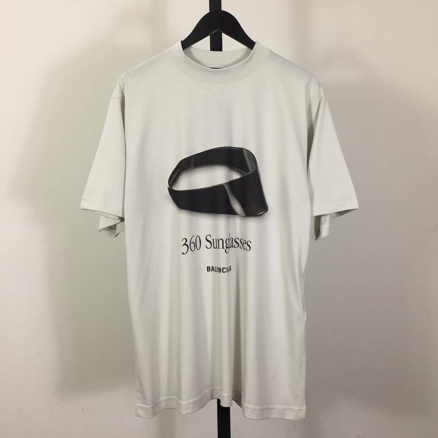 Balenciaga 360 Sunglasses T-Shirt Medium Fit In Dirty White Dry Jersey - DopestKickz