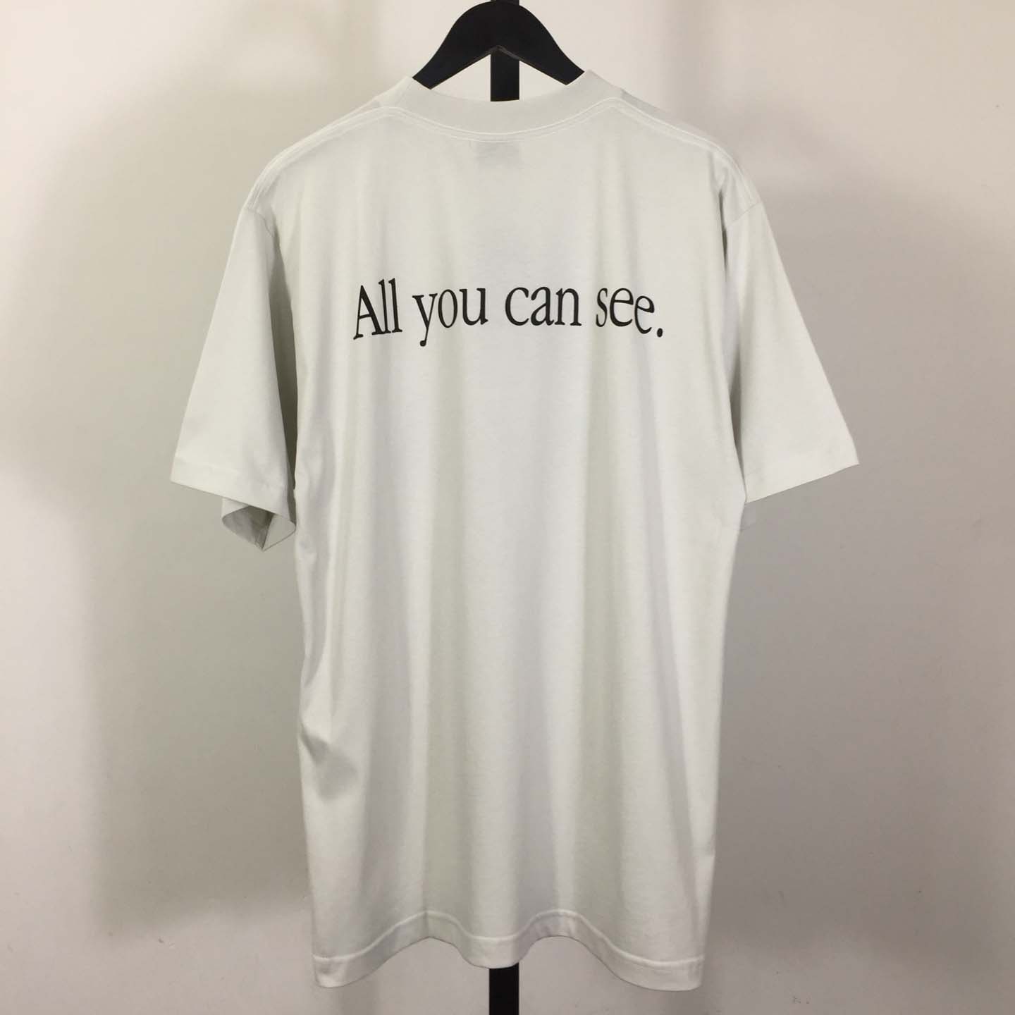 Balenciaga 360 Sunglasses T-Shirt Medium Fit In Dirty White Dry Jersey - DopestKickz