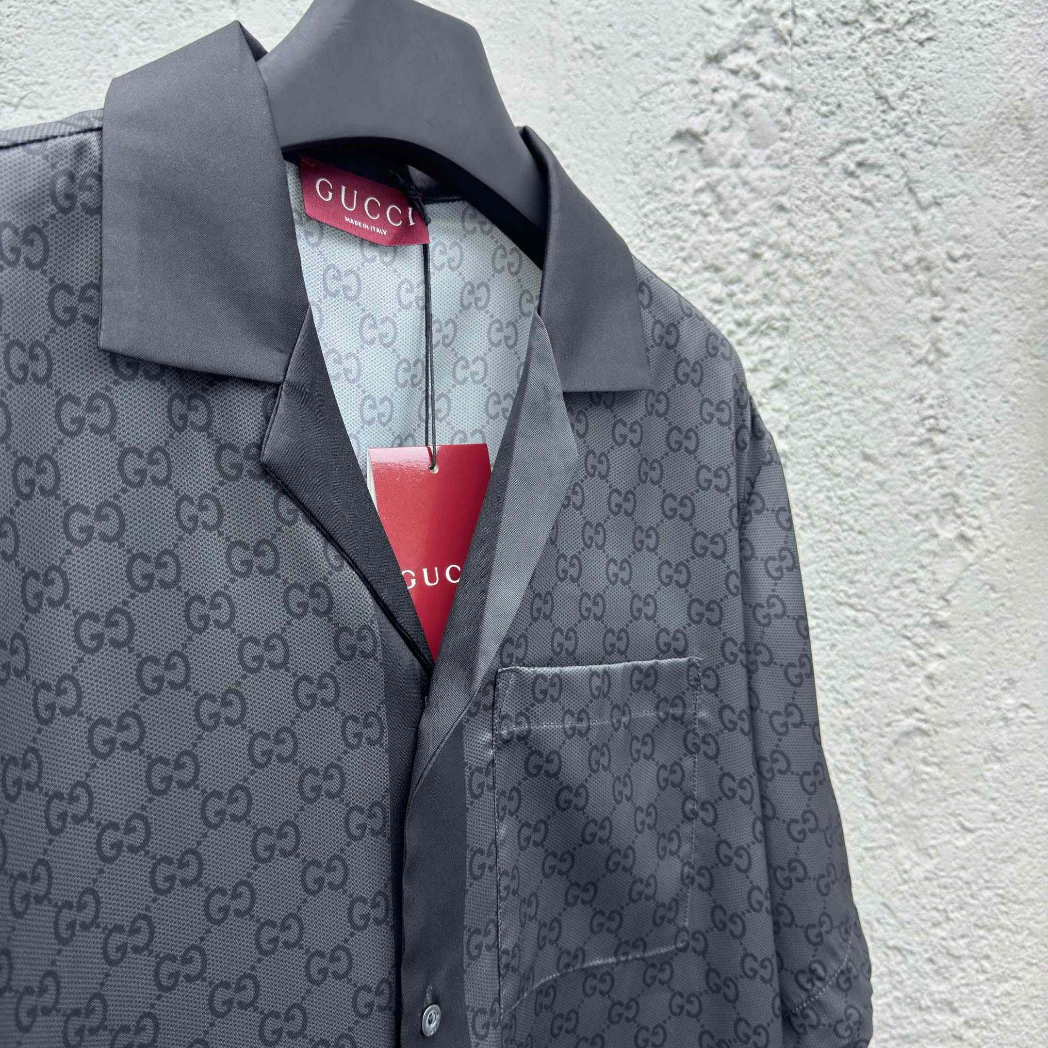 Gucci Printed Silk Twill Bowling Shirt - DopestKickz