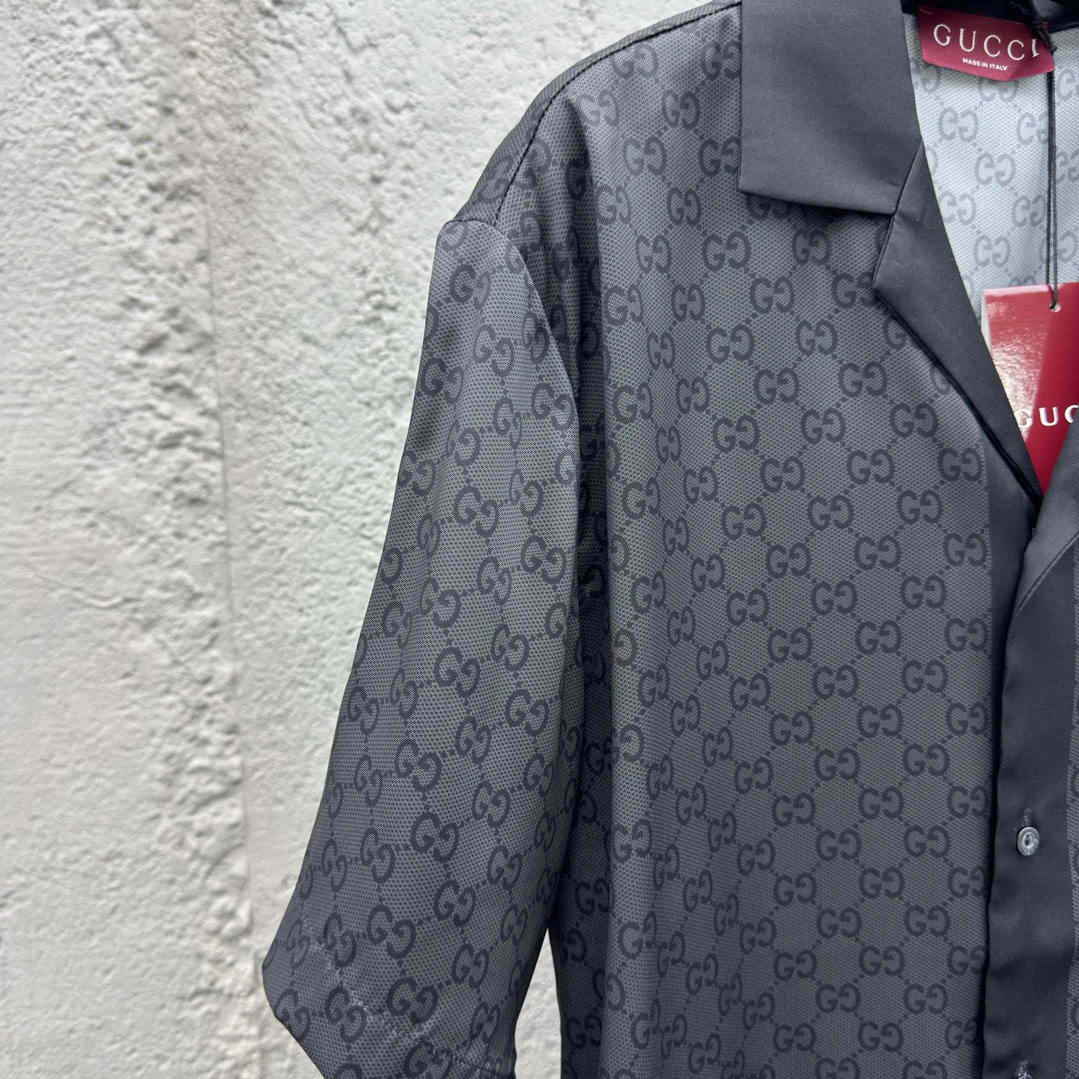 Gucci Printed Silk Twill Bowling Shirt - DopestKickz