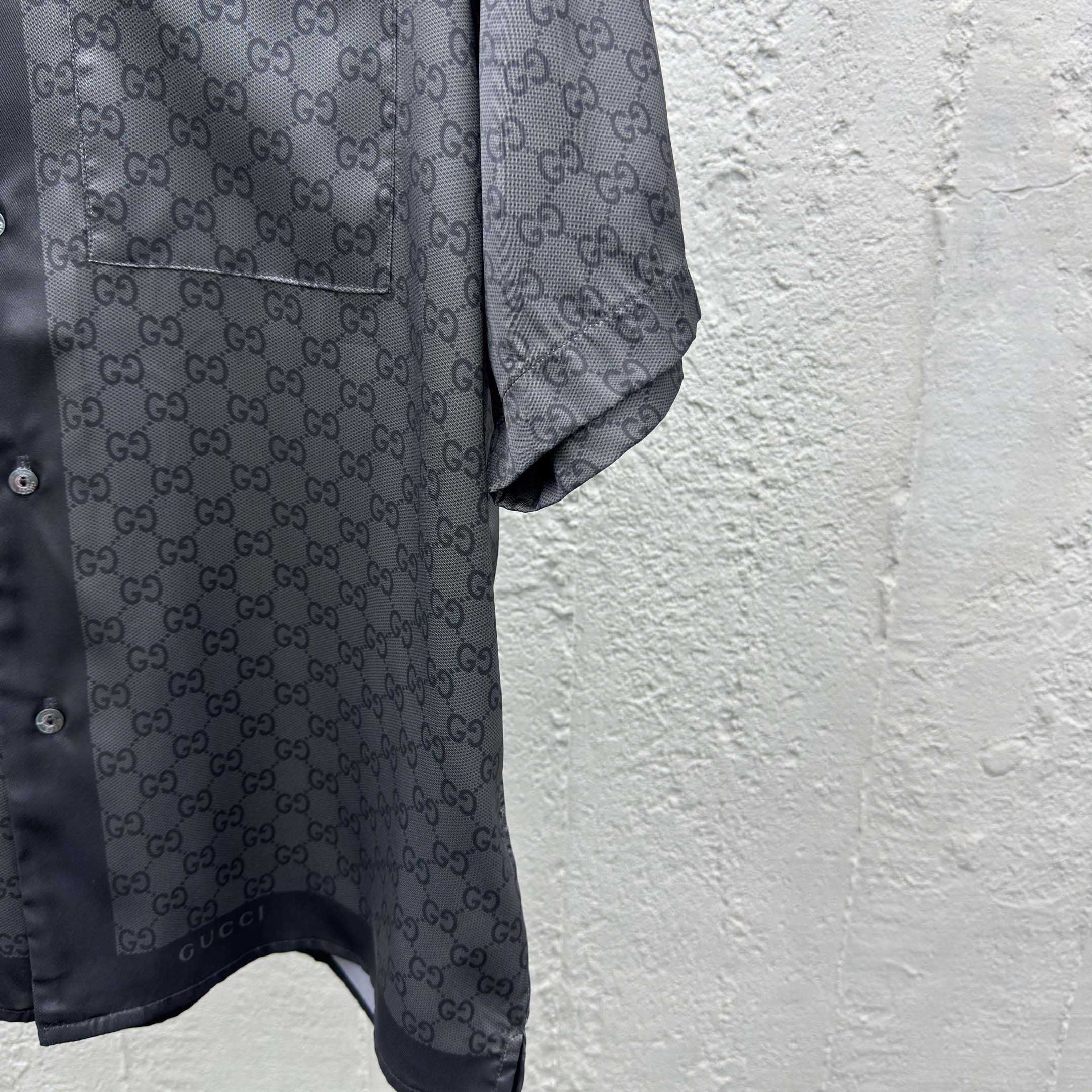 Gucci Printed Silk Twill Bowling Shirt - DopestKickz