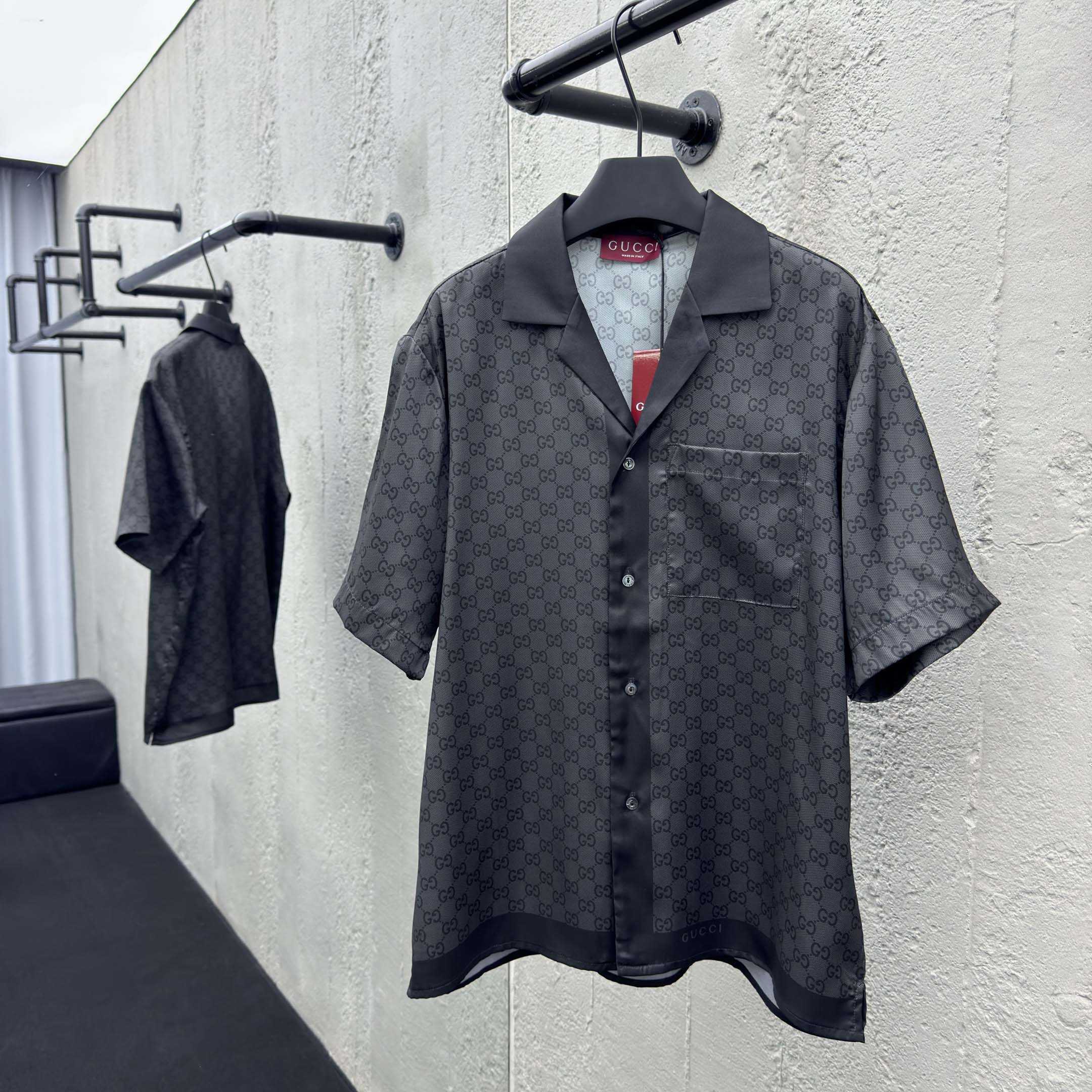 Gucci Printed Silk Twill Bowling Shirt - DopestKickz