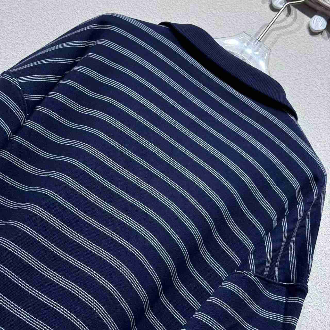 Miu Miu Striped Zipper Polo Shirt - DopestKickz