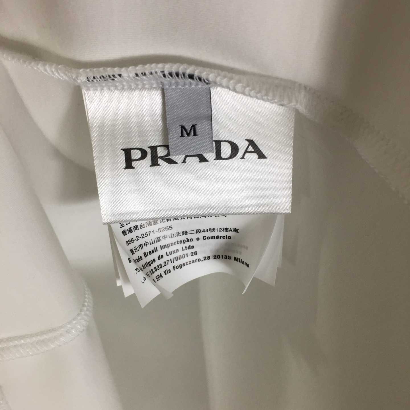 Prada Logo Cotton Tee - DopestKickz