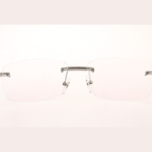 Cartier CT_3524012 Diamond Black Buffalo Eyeglasses In Silver - DopestKickz