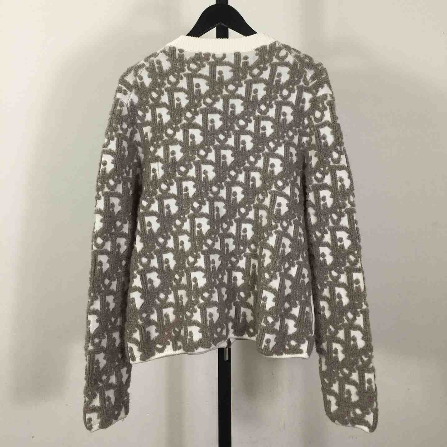 Dior Oblique Cardigan White Wool - DopestKickz