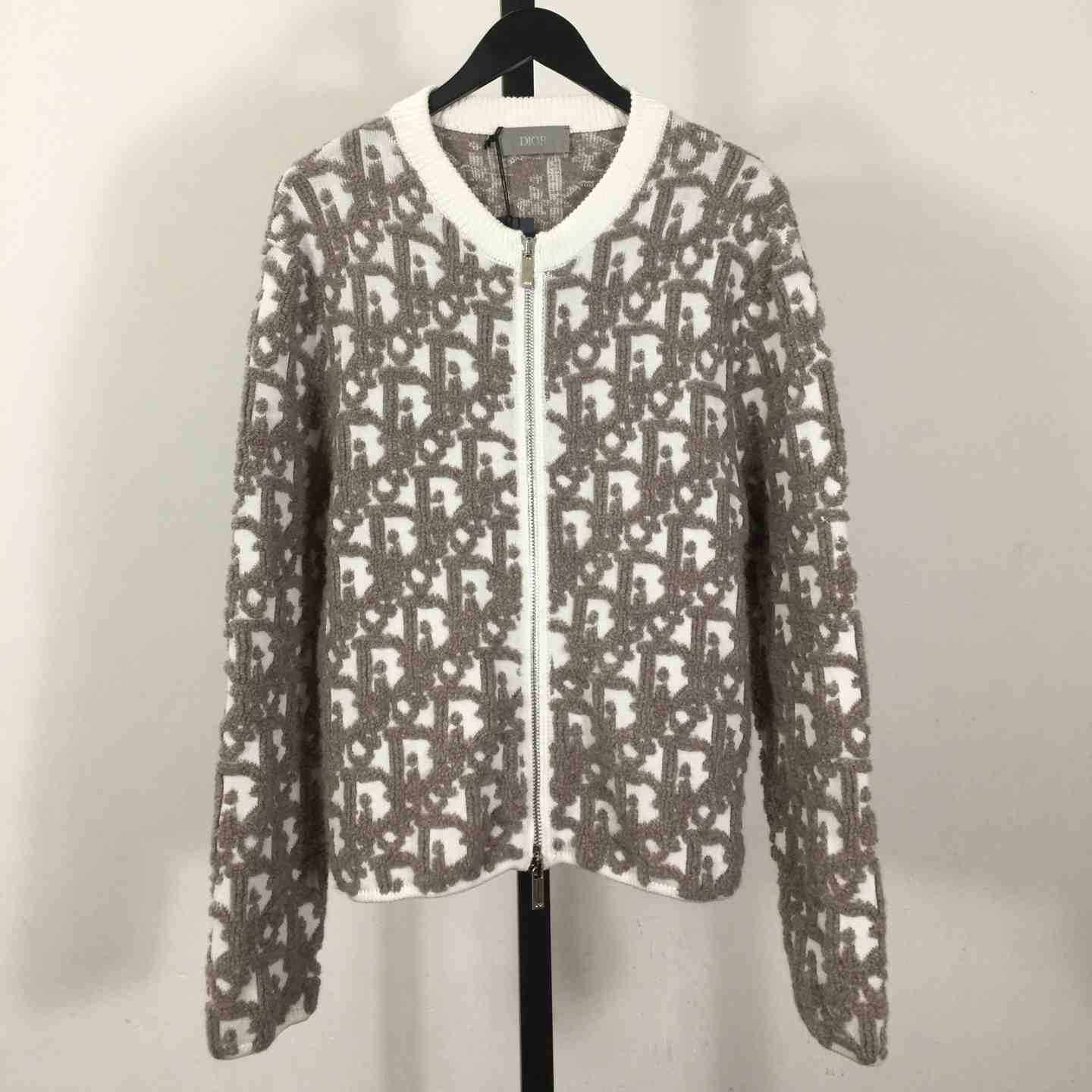 Dior Oblique Cardigan White Wool - DopestKickz