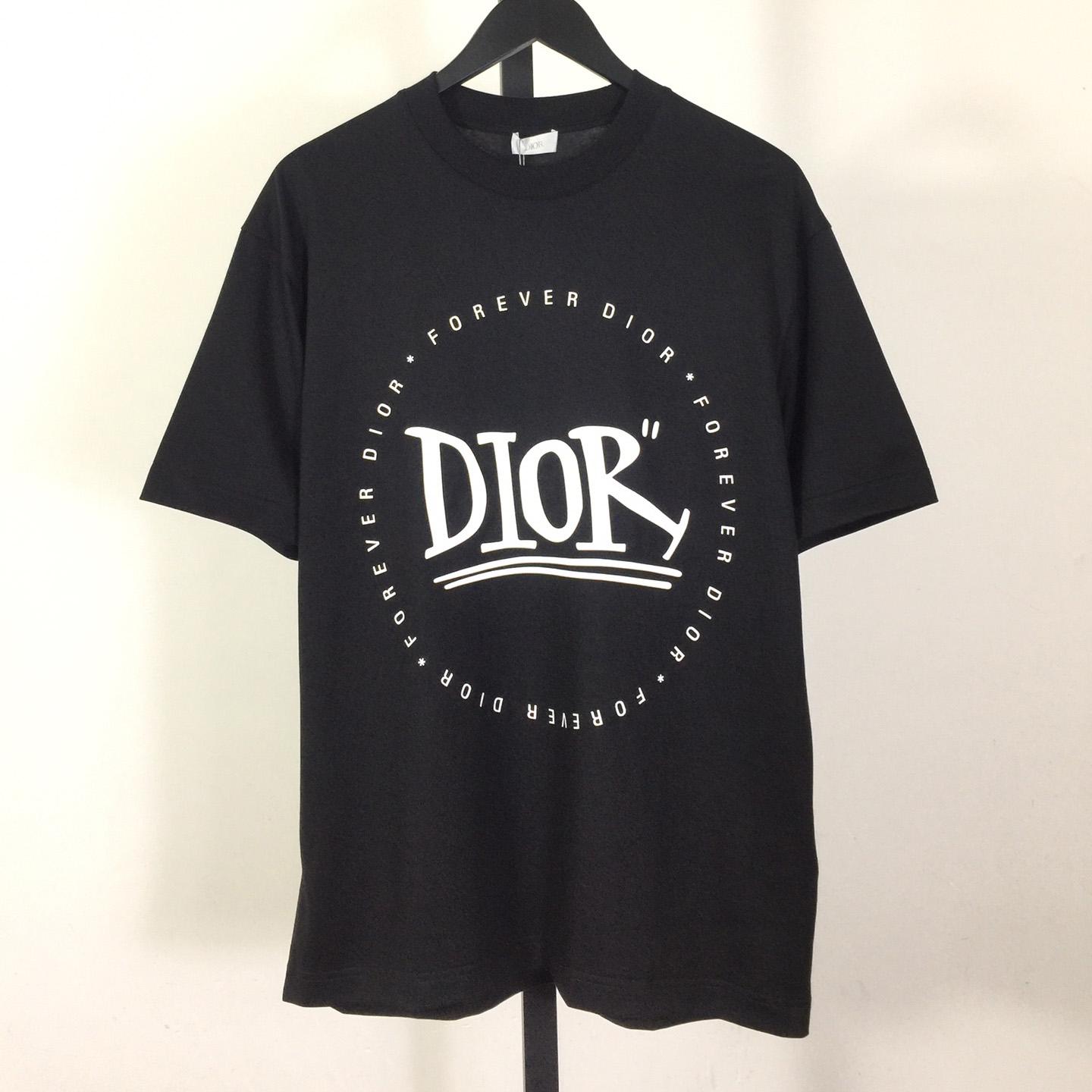 Dior Logo Cotton T-Shirt  - DopestKickz
