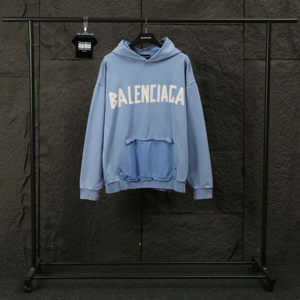 Balenciaga Faded Tape Type hoodie - DopestKickz
