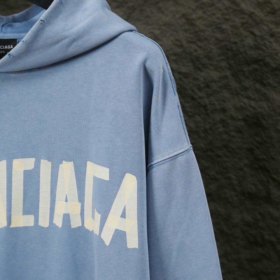 Balenciaga Faded Tape Type hoodie - DopestKickz