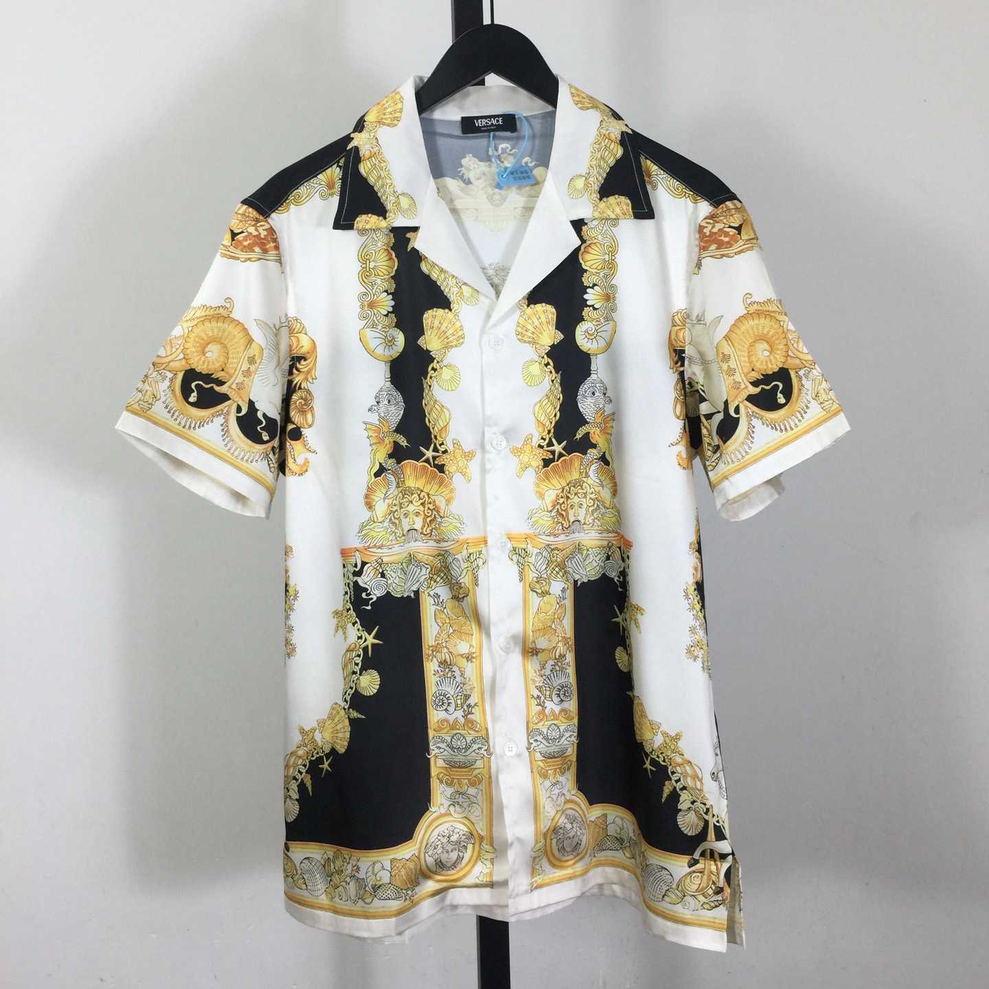 Versace Coral Theatre Silk Shirt - DopestKickz